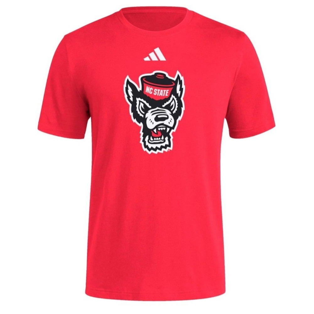 NWT Adidas Men's House of NCAA T-Shirt Team Power Red/North Carolina State Sz XS